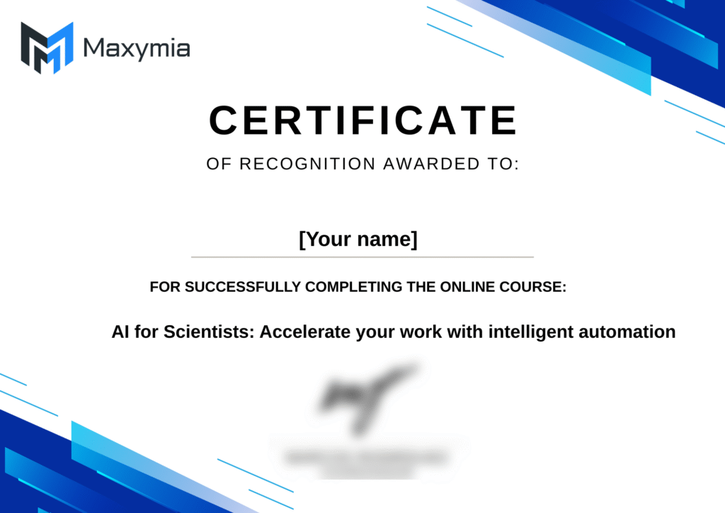 Certificado curso IA para científicos